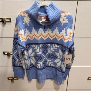Kari Traa Blue and White Patterned Women's Sweater